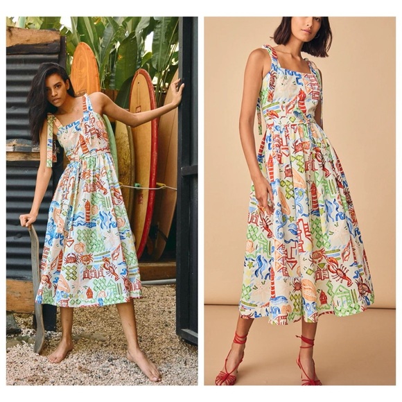HUNTER BELL Dresses & Skirts - NWT Hunter Bell Quincy Dress in Surfside size 4 Nantucket Cape Cod Lighthouse